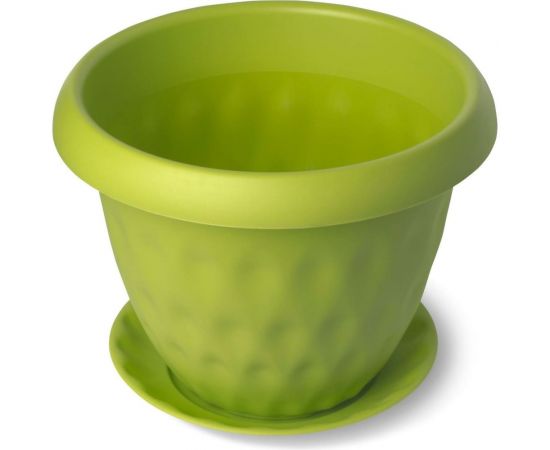 Горшок для растений с поддоном Martika Розетта 2.8 л, диам. 200 мм, зеленый С127ЗЕЛ 