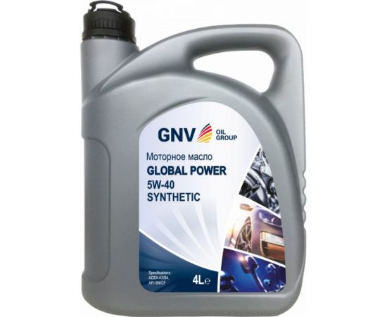 Синтетическое моторное масло GNV Global Power 5W40 Synthetic A3 B4, SN CF 4 л 4602009975493 