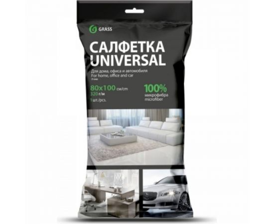 Салфетка Grass микрофибра 320 г/м 80х100, 1 шт. УПАК IT-0460 