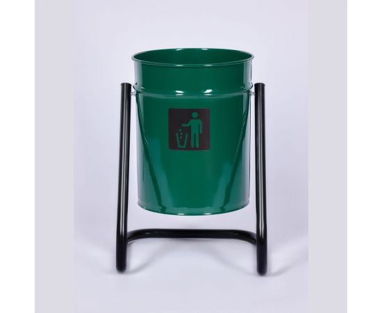 Уличная урна ПРОФМЕТСТИЛЬ зеленая Арт 398 – изображение 2