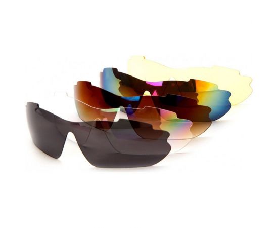 Спортивные солнцезащитные очки с 5 сменными линзами BRADEX в чехле, красные SF 0154 – изображение 2