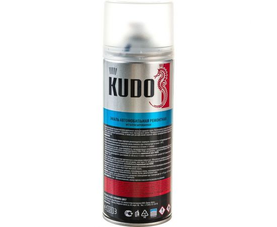 Автомобильная ремонтная металлизированная эмаль KUDO "Hyundai D01 Черная" 520 мл 42355 11605154 – изображение 3