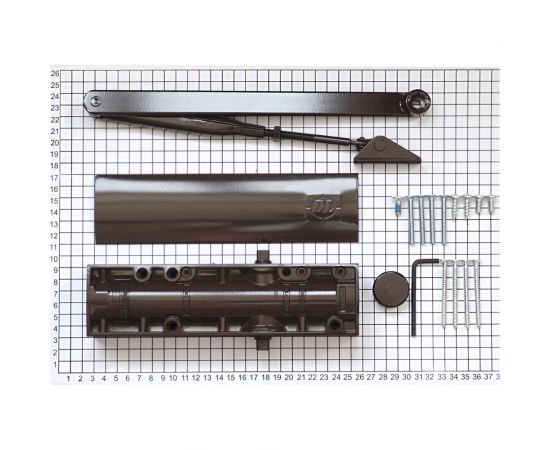 Доводчик DOORLOCK DL210 BC size 2-5 коричневый, с регулир. функциями тормоза открывания, усилия закрывания 75519 – изображение 4