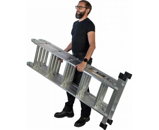 Лестница-стремянка 4x6 трансформер WORKY profi, высота 7м ARD245803 – изображение 4