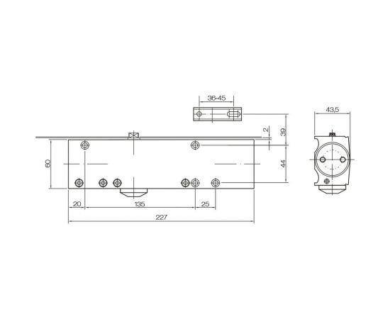 Доводчик DOORLOCK DL210 BC size 2-5 коричневый, с регулир. функциями тормоза открывания, усилия закрывания 75519 – изображение 5