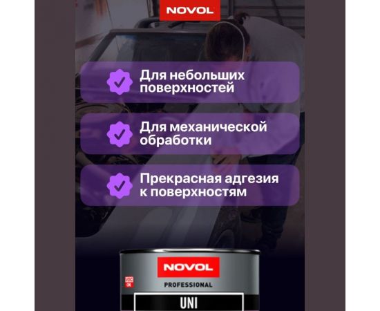Шпатлевка Novol Unisoft 0.25 кг X6121443 – изображение 7