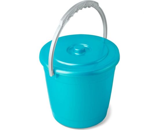 Ведро Martika колор 5 л, с крышкой, перламутровое бирюзовое С402КБИР 