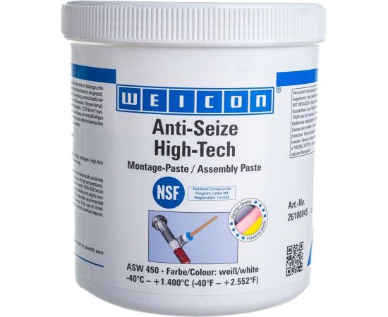 Монтажная паста WEICON Anti Seize High Tech, антикоррозионное средство, 450 г wcn26100045 
