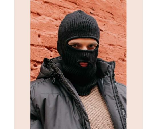 Трикотажная шапка-маска ООО ГУП Бисер черная 2000271683153 