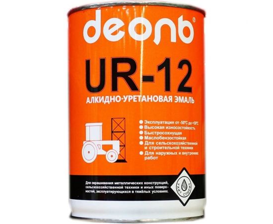 Быстросохнущая автоспецэмаль ДЕОЛЬ UR-12 голубая, глянцевая UR12BE1 