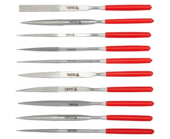 Набор алмазных надфилей YATO 4x160x50 мм 10 предметов YT-6151 