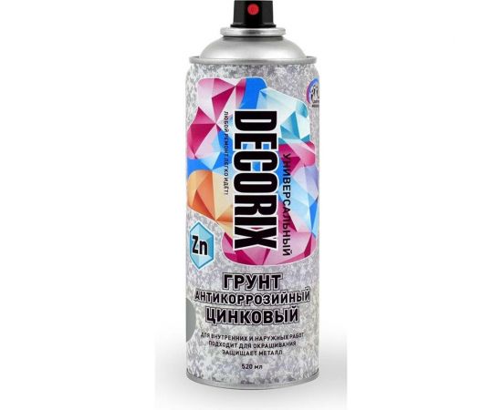 Аэрозольный грунт Decorix (антикоррозийный; цинковый; матовый; 520 мл) 0143-01 DX 