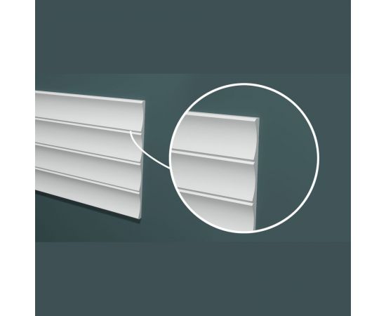 Панель стеновая ""Грани"" ударопрочная, влагостойкая, под покраску Decor-Dizayn 180x10x2000 мм DD907 