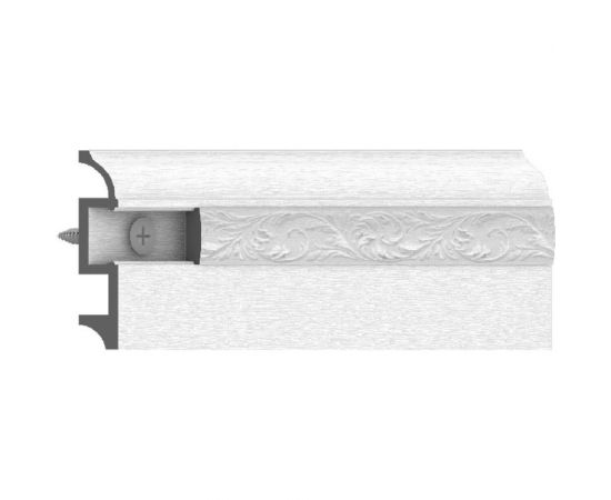 Плинтус для подсветки Экополимер 80х16, 2000мм AGIS EP010 