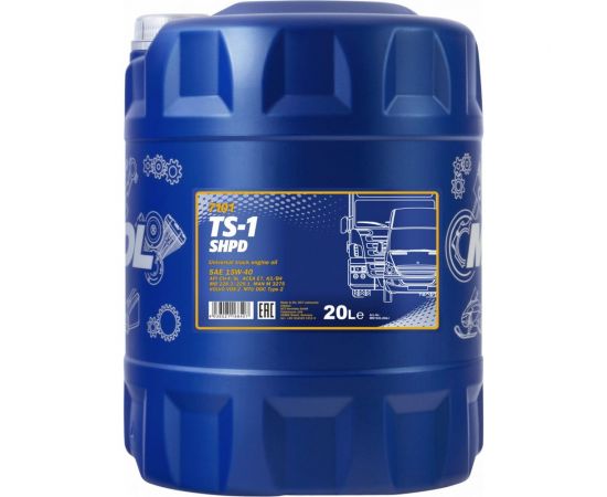 Минеральное моторное масло MANNOL TS-1 SHPD 15W40, 20 л 1253 