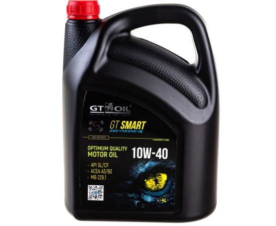 Масло GT OIL Smart SAE 10W-40 API SL/CF, 4 л 8809059408872 