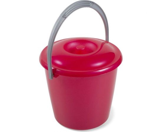 Ведро Martika Соло 3 л, с крышкой, перламутровое красное С630ККРА 