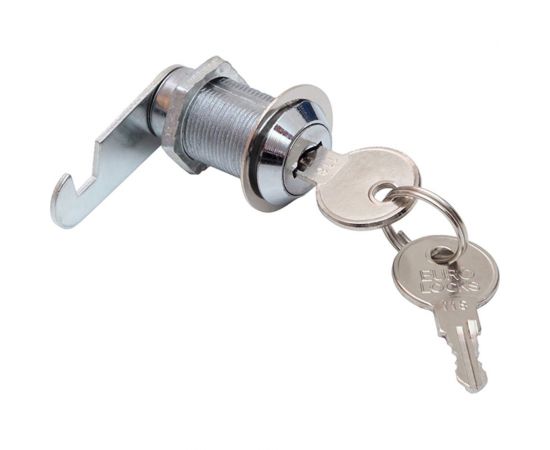 Почтовый замок СКОБЯНОЙ 16 мм, никель, запорная планка с крючком 007152 