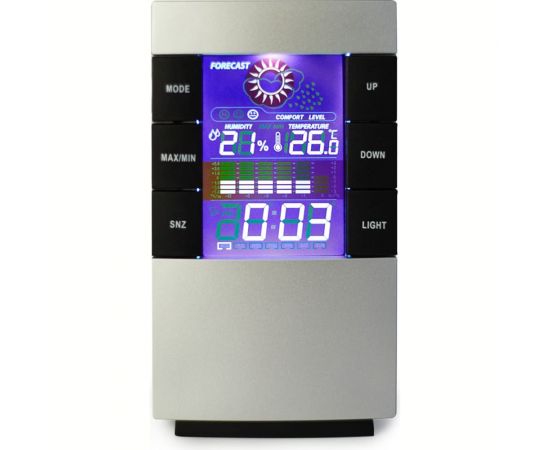 Комнатная метеостанция с часами и будильником REXANT 70-0599 