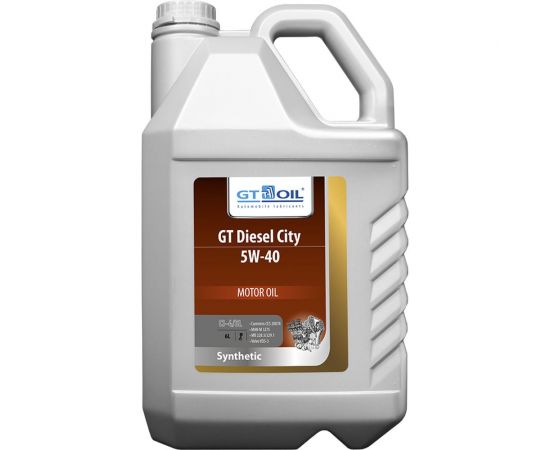 Масло Diesel City, SAE 5W-40, API CI-4/SL, 6 л GT OIL 8809059408278 