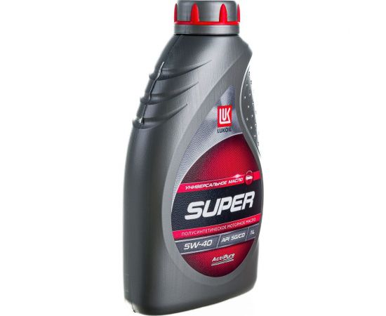 Моторное масло Лукойл СУПЕР полусинтетическое SAE 5W-40, API SG/CD, 1 л 3471798 