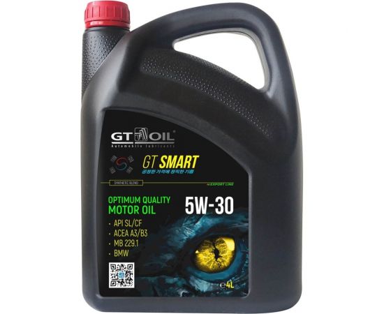Масло GT OIL Smart SAE 5W-30 API SL/CF, 4 л 8809059408834 