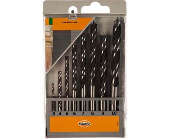 Набор сверл в пластиковом кейсе (8 шт; 3-10 мм) HAWERA F00Y104957 – изображение 2