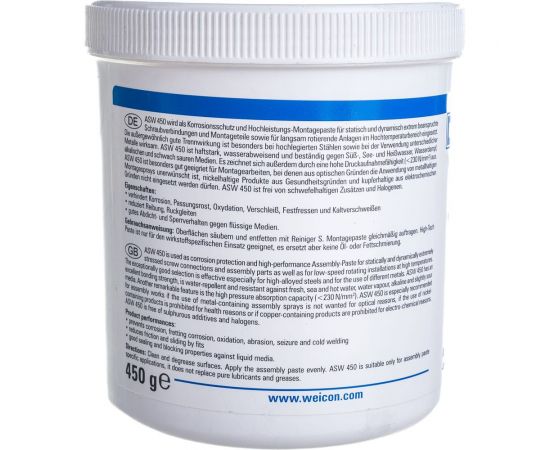 Монтажная паста WEICON Anti Seize High Tech, антикоррозионное средство, 450 г wcn26100045 – изображение 2
