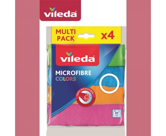 Салфетка КОЛОРС из микрофибры 4шт VILEDA 151502 – изображение 2