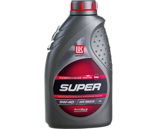 Моторное масло Лукойл СУПЕР полусинтетическое SAE 5W-40, API SG/CD, 1 л 3471798 – изображение 2