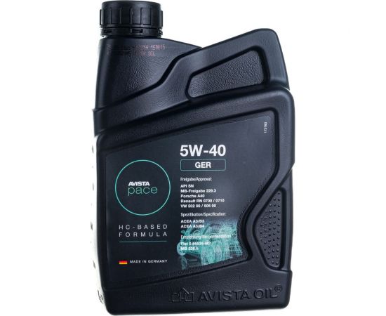 Моторное масло AVISTA PACE GER SAE 5W-40 1л 150815 – изображение 3