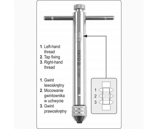 Вороток для метчиков M3-M10 с трещоткой YATO YT-2997 – изображение 3
