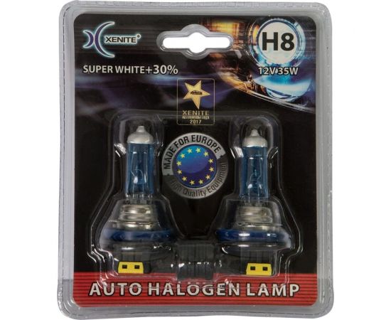 Автомобильная лампа XENITE SUPER WHITE H8, PGJ19-1, 12 В, 2 шт. 1007047 – изображение 3