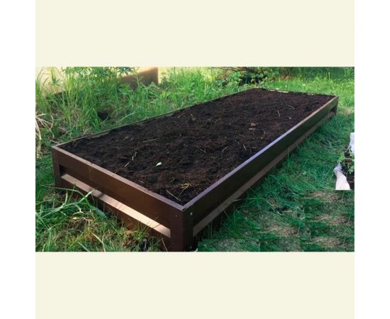 Грядка ГеоПластБорд 1x3 м, высота 15 см, шоколадно-коричневая 5891315Br – изображение 3