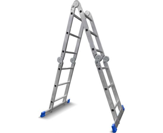 Алюминиевая лестница-трансформер LadderBel 4 секции по 3 ступени LT433 – изображение 3