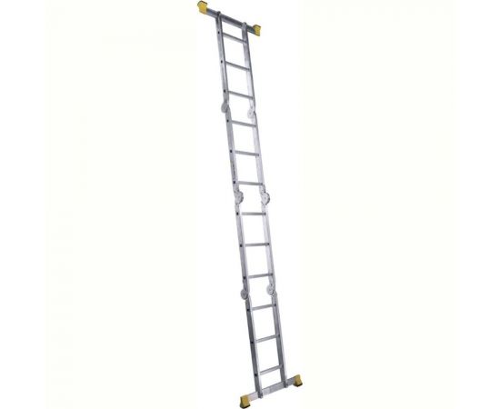 Алюминиевая профессиональная четырехсекционная шарнирная лестница Алюмет Серия Т4 Т 433 – изображение 3