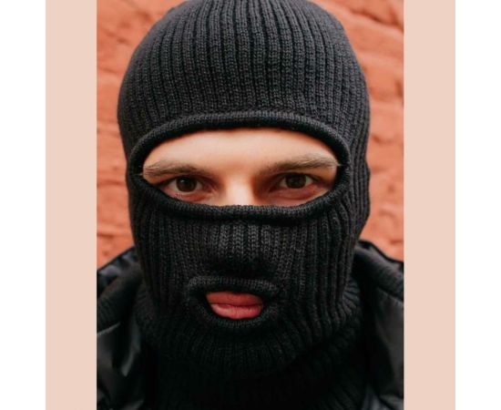 Трикотажная шапка-маска ООО ГУП Бисер черная 2000271683153 – изображение 4