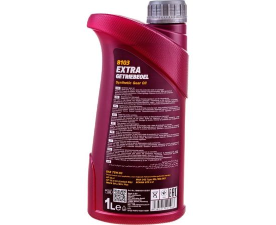 Синтетическое трансмиссионное масло MANNOL EXTRA GETRIEBEOEL 75W90 1 л 1304 – изображение 4
