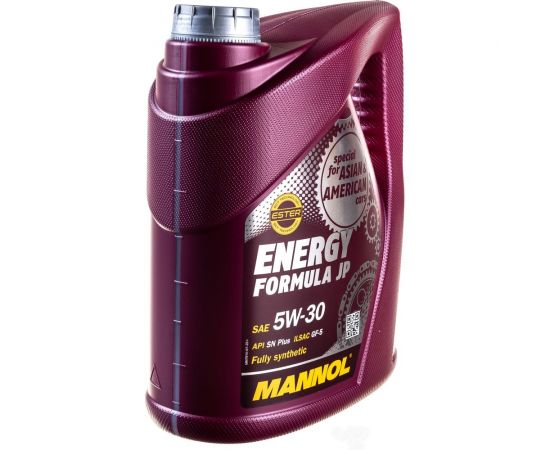 Синтетическое моторное масло MANNOL ENERGY FORMULA JP 5W30 4 л 1060 – изображение 5
