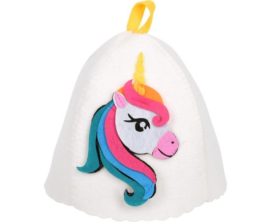 Детская шапка для бани и сауны Hot Pot единорог элли, войлок 41356 