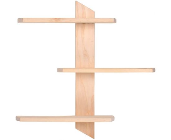 Трехъярусная полка Банные штучки 51x50x9 см, липа 33139 