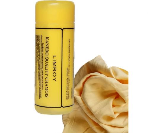 Салфетка из искусственной замши LIMROY в тубе, большая 65x43x2 мм LR-102 