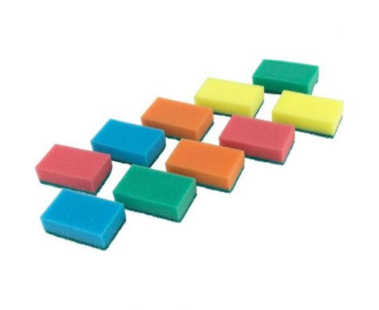 Поролоновая губка с абразивным слоем DolleX MIDI 80х50х25 мм, 10 шт. GAA-01 