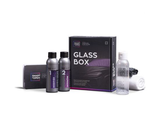 Защитное нанопокрытие для стёкол авто Smart Open Glass Box Антидождь подарочный набор 15GB 