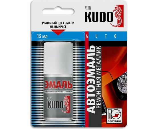 Автомобильная ремонтная эмаль с кисточкой KUDO Opel 20R Saphirschwarz 15мл 73050 11605224 – изображение 2