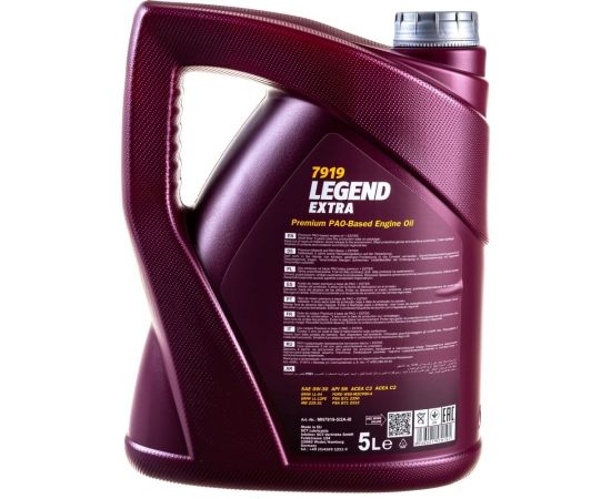 Синтетическое моторное масло MANNOL LEGEND EXTRA 0W30, 5л 79195 – изображение 2