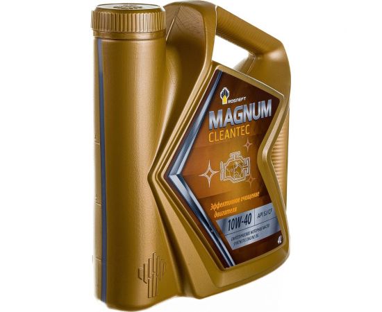 Моторное масло РОСНЕФТЬ Magnum Cleantec 10W-40 SJ-CF синт. кан. 4 л 40810042 – изображение 2