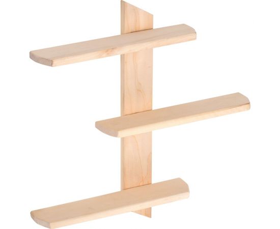 Трехъярусная полка Банные штучки 51x50x9 см, липа 33139 – изображение 2