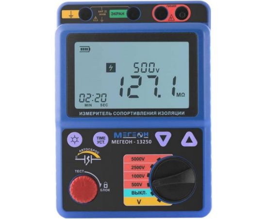 Измеритель сопротивления изоляции – мегаомметр МЕГЕОН 13250 к0000021133 – изображение 2