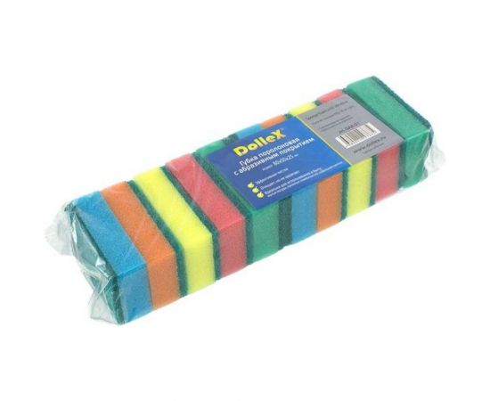 Поролоновая губка с абразивным слоем DolleX MIDI 80х50х25 мм, 10 шт. GAA-01 – изображение 2